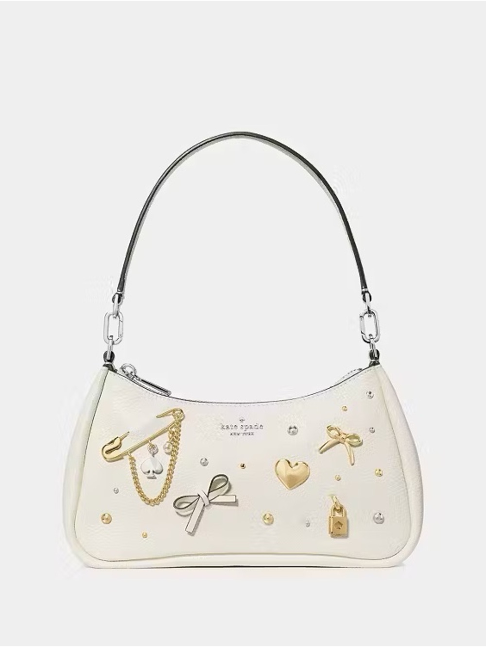 โ ๏ธKate Spade New York Kayla Charmed Convertible Shoulder Bag, Meringue White NWT